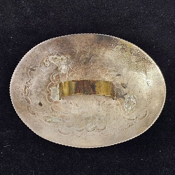 Navajo Malachite Stone Sterling Silver Kerchief Bandana Tie Native American USA - Picture 6 of 11